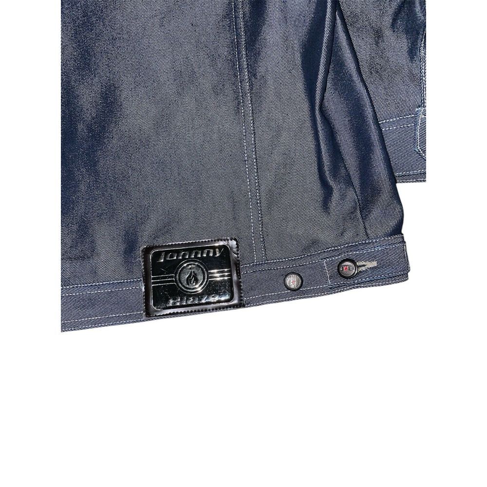 JOHNNY BLAZE Denim Jean Jacket L Men's Heavy Thick Jean Vintage Blue Method Man - Picture 10 of 11